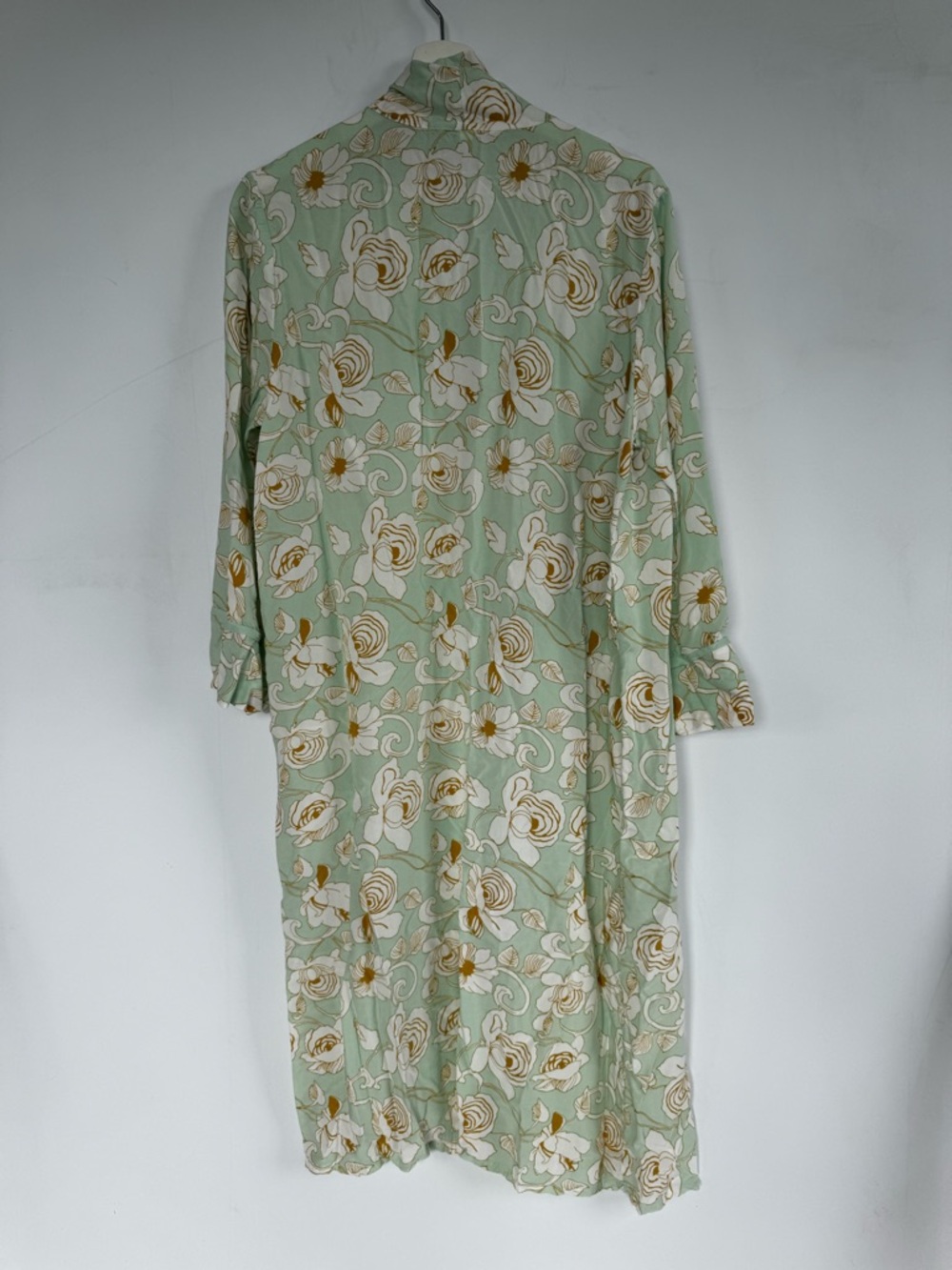 Tranquil & True Light Mint Green Floral Lightweight Robe Size L/XL - Picture 4 of 7